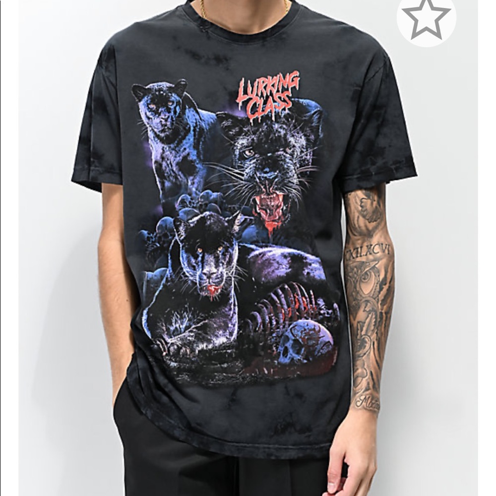 Lurking Class Black Panther acid-washed ss tee